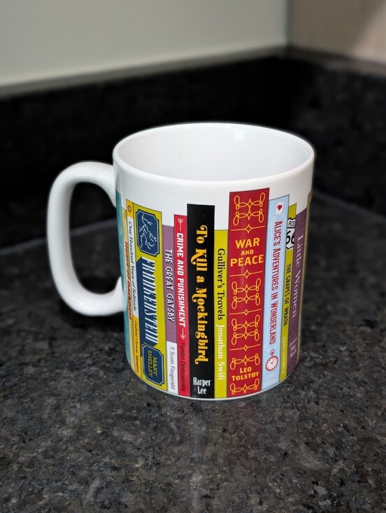 Other - Book Lovers Ceramic Coffee Mug - Book Stack Design
